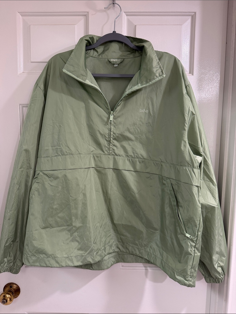 Bala Light Olive Green Windbreaker Pullover Jacket